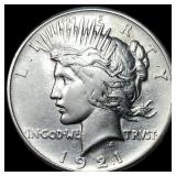 1921 Silver Peace Dollar CHOICE AU