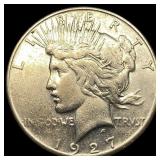 1927 Peace Silver Dollar NEARLY UNCIRCULATED