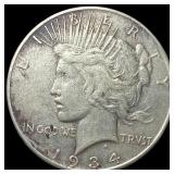 1934 Silver Peace Dollar CLOSELY UNCIRCULATED
