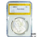 1880-S Morgan Silver Dollar PGA MS66