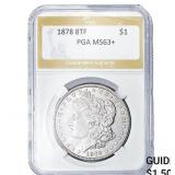 1878 8TF Morgan Silver Dollar PGA MS63+