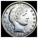 1898 Silver Barber Quarter UNCIRCULATED