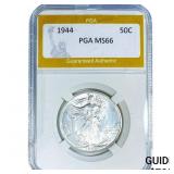 1944 Walking Liberty Half Dollar PGA MS66