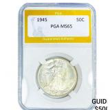 1945 Walking Liberty Half Dollar PGA MS65