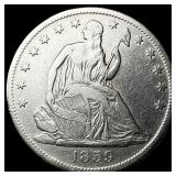 1859-S Silver Half Dollar CLOSELY UNCIRCULATED