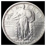 1917-S Silver Standing Liberty Quarter CLOSELY UNC