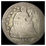1857 Silver Seated Liberty Dime NICELY CIRCULATED