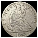 1876 Seated Liberty Half Dollar ABOUT UNCIRCULATED