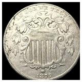 1875 Shield Nickel CLOSELY UNCIRCULATED