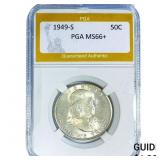 1949-S Franklin Half Dollar PGA MS66+