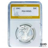 1941 Walking Liberty Half Dollar PGA MS65