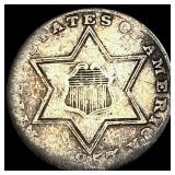 1852 Silver Three-Cent Piece LIGHTLY CIRCULATED