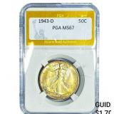 1943-D Walking Liberty Half Dollar PGA MS67
