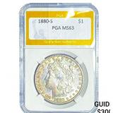 1880-S Morgan Silver Dollar PGA MS63