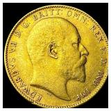 1903 Gold Sovereign Edward VII Australia Mint UNCI