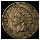 1860 Copper-Nickel Indian Head Cent NEARLY UNCIRCU