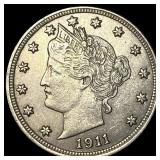 1911 Liberty Head Nickel CLOSELY UNCIRCULATED