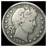 1900-S Silver Barber Quarter NEARLY UNCIRCULATED