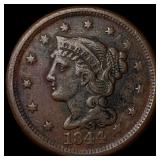 1844 Braided Hair Large Cent CLOSELY UNCIRCULATED