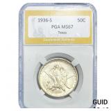 1936-S Texas Half Dollar PGA MS67