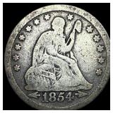 1854 Arrows Seated Liberty Quarter NICELY CIRCULAT