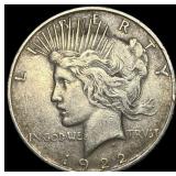 1922 Silver Peace Dollar CLOSELY UNCIRCULATED