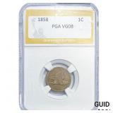 1858 Flying Eagle Cent PGA VG08