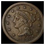 1853 Braided Hair Large Cent CLOSELY UNCIRCULATED