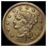 1855 Braided Hair Large Cent CHOICE AU