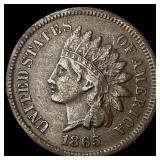 1865 Indian Head Cent ABOUT UNCIRCULATED