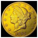 1882-S Gold $20 Double Eagle CLOSELY UNCIRCULATED