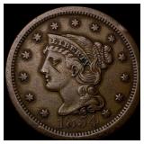1854 Braided Hair Large Cent CLOSELY UNCIRCULATED