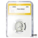 1932 Washington Silver Quarter PGA MS63