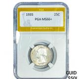 1935 Washington Silver Quarter PGA MS66+