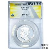 1954 Franklin Half Dollar ANACS PF63