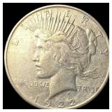 1922 Silver Peace Dollar NEARLY UNCIRCULATED