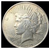 1922 Peace Silver Dollar ABOUT UNCIRCULATED