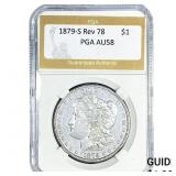 1879-S Rev 78 Morgan Silver Dollar PGA AU58