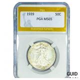 1939 Walking Liberty Half Dollar PGA MS65