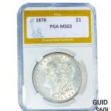 1878 Morgan Silver Dollar PGA MS63
