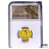 Western Roman ValentinianIII 425-455 Gold Solidus