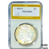 1922-S Silver Peace Dollar PGA MS63