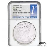 2019 Silver Eagle NGC MS70
