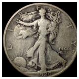 1920-S Silver Walking Liberty Half Dollar NICELY C
