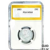 1883 Kingdom of Hawaii Quarter PGA MS64
