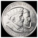 1924 Silver Huguenot-Walloon Half Dollar UNCIRCULA