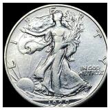 1929-S Silver Walking Liberty Half Dollar CLOSELY