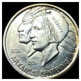 1936 Arkansas Centennial Silver Half Dollar GEM BU
