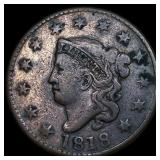 1818 Large Cent LIGHTLY CIRCULATED