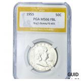 1955 Franklin Half Dollar PGA MS66 FBL Bug